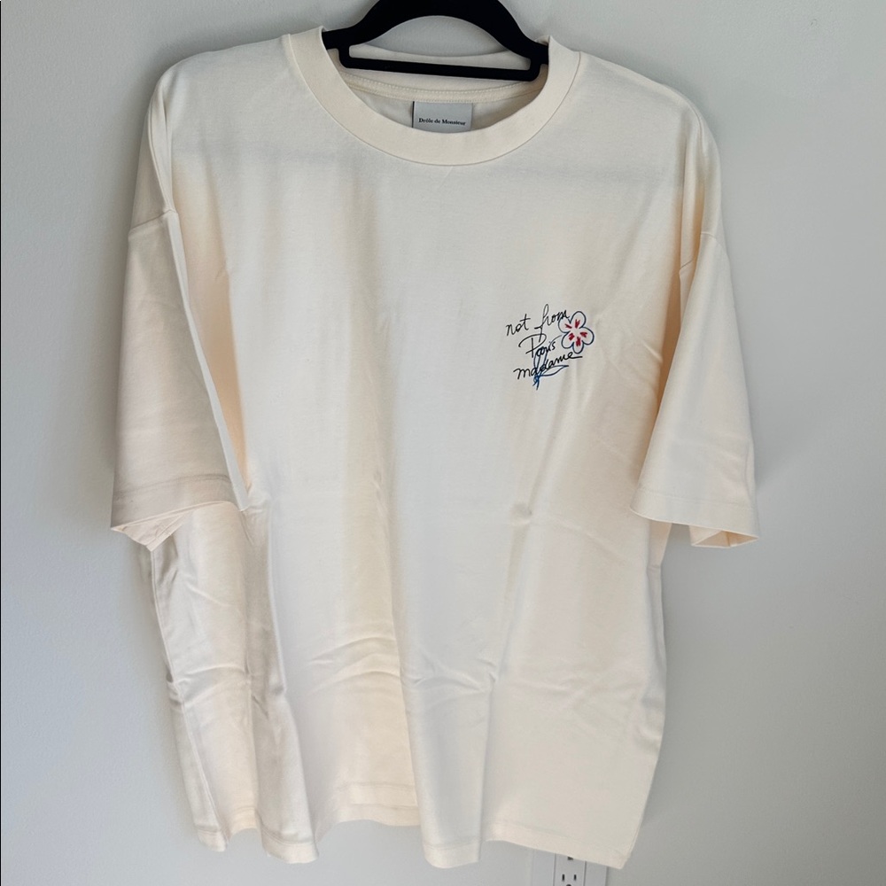 Drole de Monsieur Ivory Crewneck T-Shirt - Picture 3 of 6